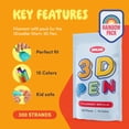 thumbnail image 2 of Filamento para lápiz 3D Orkan, 300 hebras, 15 colores para 3Doodler, 2 of 9