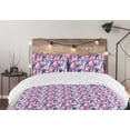 thumbnail image 5 of Ambesonne Marine Down Alternative Quilt Comforter, Jellyfish Pattern Retro Art, Twin, Pale Pink Indigo and White, 5 of 5