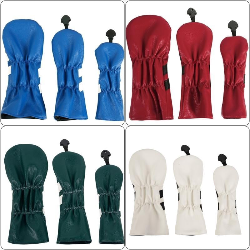 CEORPER 3Pcs Waterproofs PU Golfs Club Head Cover Replacement Driver Headcover