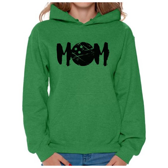 Awkward Styles Women's MOM Bowling Sport Mom Graphic Hoodie Tops Black Mother's Day Gift