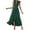 Green, variant on ShomPort Flowy Dress for Women Summer Elegant V-Neck Ruffle Dress Wrap Tie Textured Beach Maxi Dress