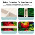 thumbnail image 3 of Apple Travel Portable Square Jewelry Display Case: Storage Solution for Rings, Earrings, Necklaces, Bracelets, and More! Ideal for Girls and Women: Jewelry Stand, Display, and Box in One, 3 of 6