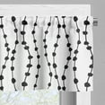 thumbnail image 5 of Ambesonne Vintage Valance & Curtain, Wavy Lines Circles Pattern, 55"x30", Charcoal Grey White, 5 of 7