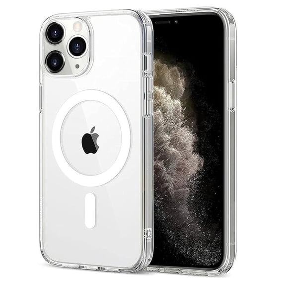 MagSafe Magnetic Clear Case for iPhone 11 Pro Max | Shockproof Transparent Back Cover with Camera Protection, Soft TPU Bumper, Anti-Yellow, Wireless Charging Compatible
