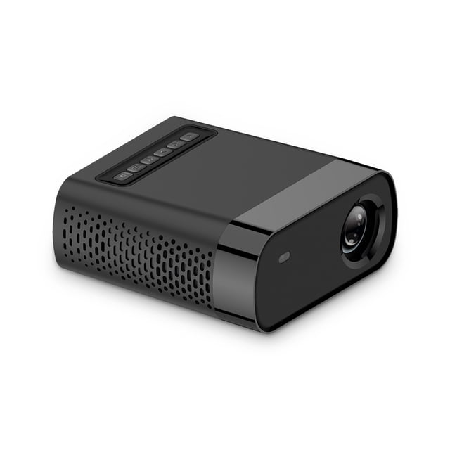 Sidaley Proyector Foqucy GX100 compatible con USB TF tarjeta reproductor multimedia hogar 16:9 Control remoto proyección Oficina Video película Electrónica Negro Enchufe de EE. UU.