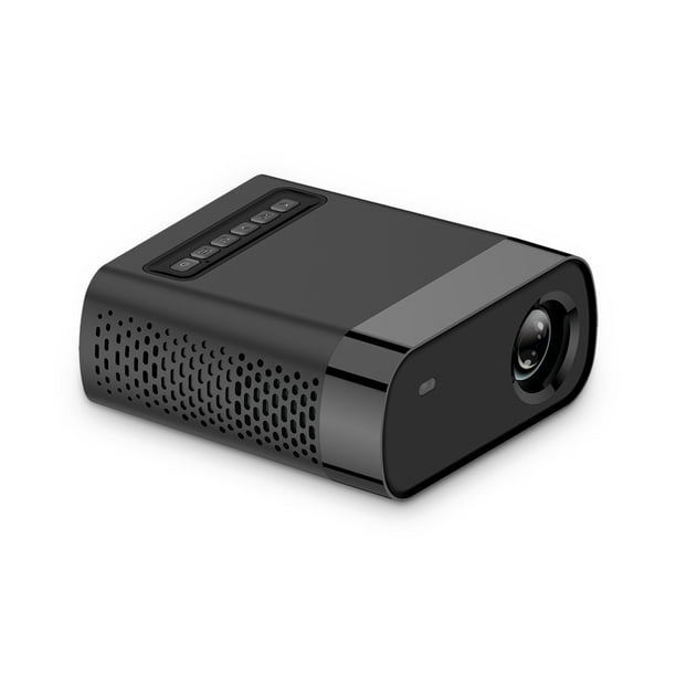 Sidaley Proyector Foqucy GX100 compatible con USB TF tarjeta reproductor multimedia hogar 16:9 Control remoto proyección Oficina Video película Electrónica Negro Enchufe de EE. UU.
