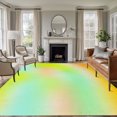 thumbnail image 2 of Yellow Green Abstract Area Rug 5x8 Washable Rug Non Slip Modern Gradient Minimalist Art Large Area Rug Soft Stainresistant Indoor Floor Carpet for Living Room Bedroom Home Office Dining Room Nursery, 2 of 9