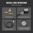 thumbnail image 5 of VEVOR Compression Tester Adapter Kit, 9 Pcs Automotive Engine Cylinder Leak Down Compression Test, Accurate Dual Scale Pressure Gauge 0-300 psi, with Long Reach Hoses and Case for Engine Cylinders, 5 of 10