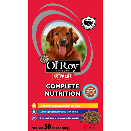 Ol' Roy Complete Nutrition Adult Dry Dog Food, 50 (Best Dog Food For 6 Month Old Puppy)