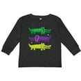 thumbnail image 3 of Inktastic Mardi Gras Holiday Alligators Boys or Girls Long Sleeve Toddler T-Shirt, 3 of 5