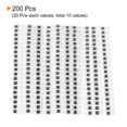 thumbnail image 3 of Unique Bargains 1210 Surface Mount Device Resistor Kit 0.1R-1R Ohm 10 Values 1% Tolerance 1/2W 1 Set/200 Pcs, 3 of 5