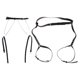 thumbnail image 1 of 2x Cinturones de Arnés de Cuero PU Punk para Mujer, Cadena de Cuerpo en Capas, Cadena de Cintura Circular Sunnimix Cinturón de arnés corporal para mujer, 1 of 8