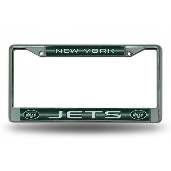 New York Jets Glitter Chrome License Plate Frame