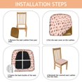 thumbnail image 4 of Pink Christmas Gingerbread House Seat Covers for Dining Room Chairs Set Of 4,Stretch Printed Washable Chair Seat Cover with Elastic Ties and Button,Removable Waterproof Couch Cushion Covers, 4 of 6