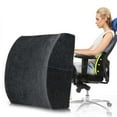 thumbnail image 3 of Cojín de espuma viscoelástica para apoyo de espalda, del dolor de espalda inferior para trabajadores de oficina de asiento  , negro negro perfecl Cojín de apoyo para la espalda, 3 of 8