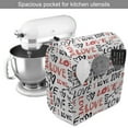 thumbnail image 2 of Valentines Stand Mixer Cover, Hand Drawn Love Lettering Doodle Style Design with Brush Stroke Effect, Kitchen Appliance Organizer Bag Cover with Pockets, 5 Quarts, Black Red White, by Ambesonne, 2 of 4