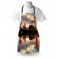 thumbnail image 3 of Urban Apron Surreal Evening at Big Ben London Historical Architecture British Town UK Scene, Unisex Kitchen Bib Apron with Adjustable Neck for Cooking Baking Gardening, Cinnamon Grey, by Ambesonne, 3 of 3
