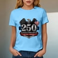 thumbnail image 7 of Duqingm Patriotic Tops for Women Patriotic Eagle and Flag 250 Years 1776-2026 T-Shirt Sky Blue,XL, 7 of 7