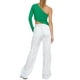 thumbnail image 4 of Txlixc Pantalones largos de pierna ancha para mujer, pantalones holgados de cintura baja con cordón de color sólido, parte inferior informal de estilo simple Txlixc Moda, 4 of 5