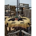 thumbnail image 2 of Outdoor Tablecloth with Umbrella Hole Zipper Black Bear Round Tablecloth 54" Waterproof Outside Table Cloth Vintage Animals Farmhouse Pine Brown Forest Patio Table Cover Tablecloths for Picnic Party, 2 of 8