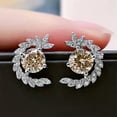thumbnail image 6 of Women Jewelry 925 Silver Stud Earrings Cubic Zircon Gorgeous Party Gifts A Pair, 6 of 8