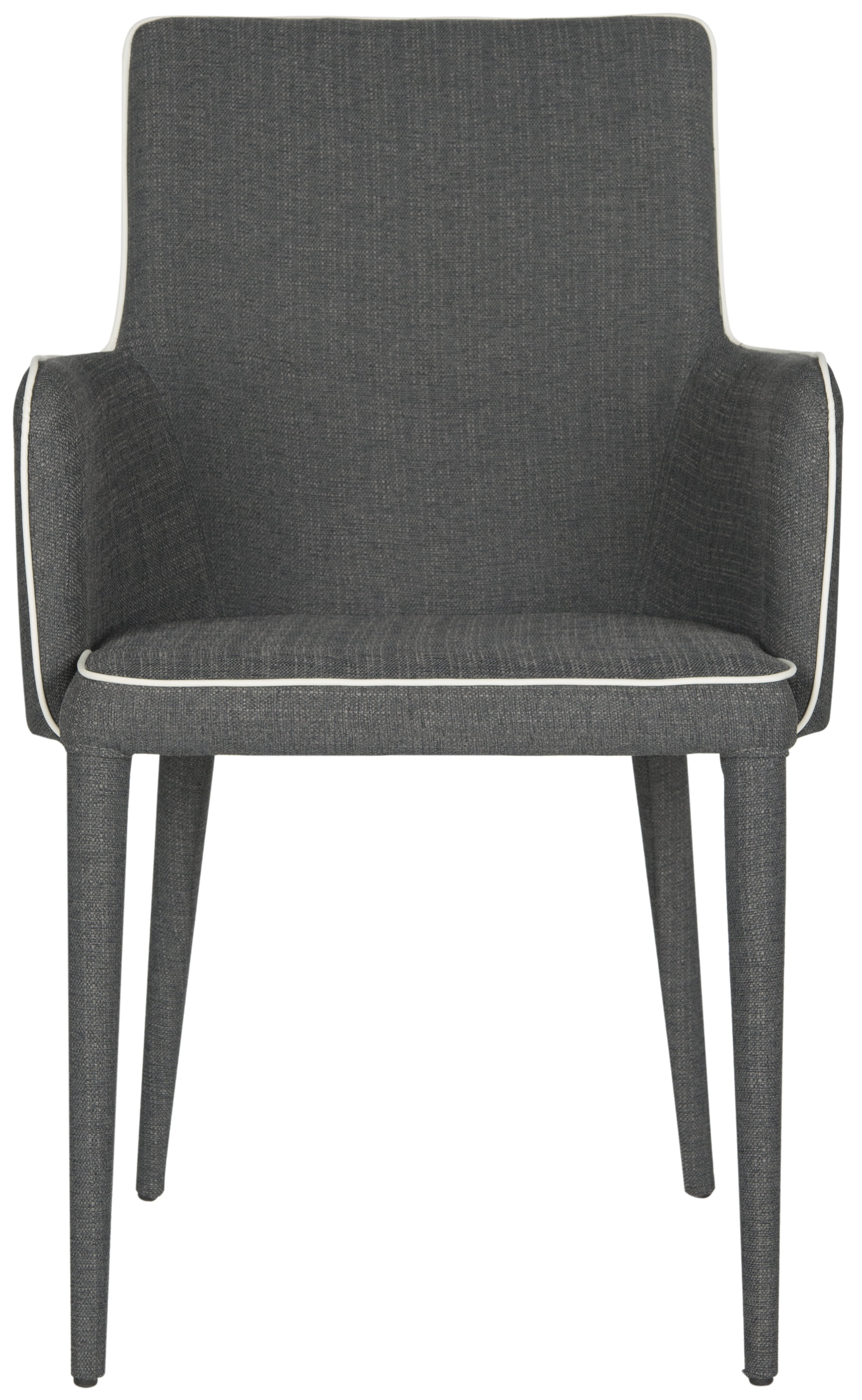 SAFAVIEH Summerset Modern Upholstered Arm Chair, Grey/White