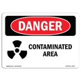 thumbnail image 1 of SignMission OS-DS-A-710-L-1834 7 x 10 Po Signe de Danger OSHA - Zone Contaminée, 1 of 1