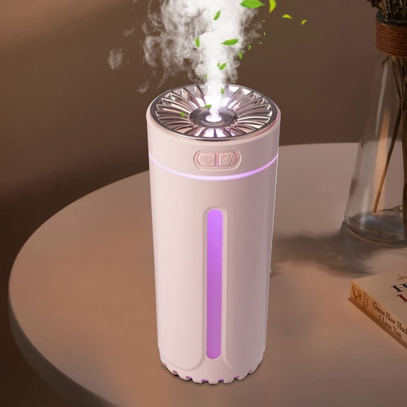 Xecvkr Car Cup Humidifier Mini Purifier Aromatherapy Diffuser Big Mist Output Low Noise USB Charging for Vehicle or Home 1 Set Pink