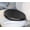 Black Leatherette, variant on Fox Valley Traders Swivel Seat Cushion, Gray, 15" diameter