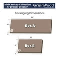 thumbnail image 6 of Grain Wood Furniture Mid Century 6-Drawer Dresser, Brushed Walnut, 6 of 10