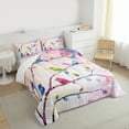thumbnail image 3 of jejeloiu Colorful Bird Hummingbird Bedding Comforter Set,Rainbow Branch Twin Comforter Sets,Modern Aesthetic Deagin Bedding Set For Girl Teens,Breathable Home Decor Reversible,2pcs, 3 of 8
