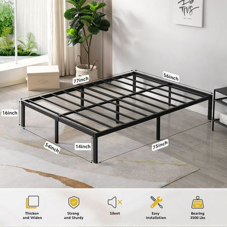 3000lbs Max Weight Capacity Tatago 16, Olympic Queen Platform Bed Frame