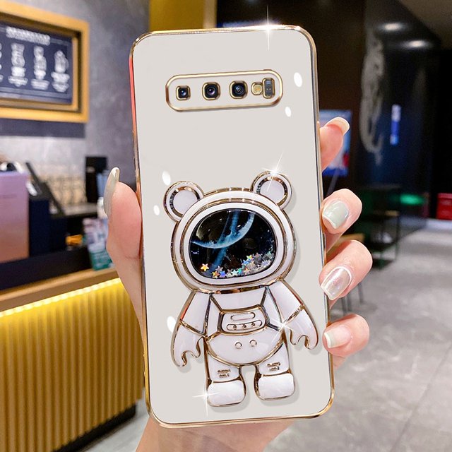 Funda Para Teléfono LG K51 Stylo 6 Astronaut Fluid Support Deluxe 6D Galvanizada Anti Caída Cámara Protección Cubierta Suave