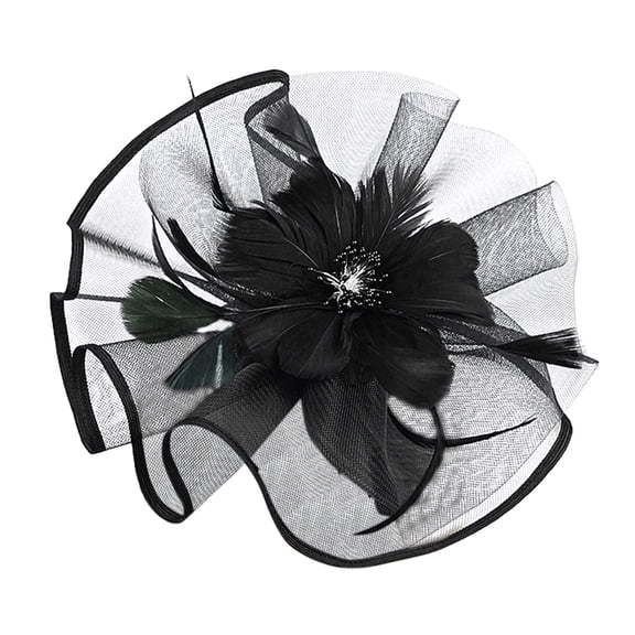 Siminsem Women Hat Headwear Church Clip Fascinators Hat with Mesh Veil & Flower Under $8 Wedding Party Derby Tea Party Cap for Kentucky Racecourse Cocktail Garden Event