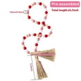 thumbnail image 2 of Holzlrgus Wood Beads, 41 Inch Wood Bead Garland Tassel Heart Tassel Garland Farmhouse Rustic Natural Wood Beads with Jute Rope Plaid Tassel Beads Décor for Party Gift, 2 of 5