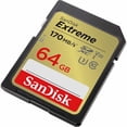 thumbnail image 5 of SanDisk Extreme 64 GB Class 10/UHS-I (U3) V30 SDXC, 5 of 7