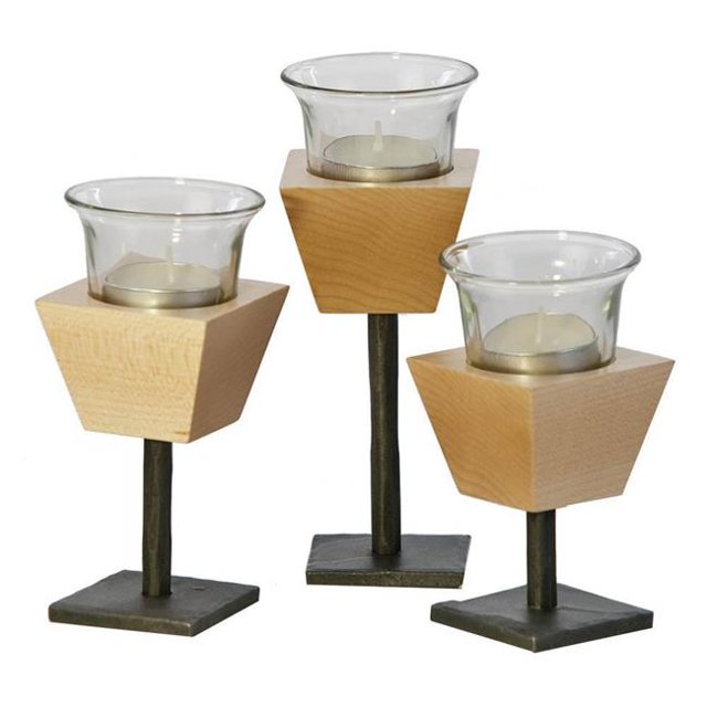 Picnic Plus PSU-623M Village Candle Stands, Brown
