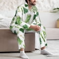 thumbnail image 5 of Mens Pajamas Set, vegetable Asparagu Button Down Long Sleeve Loungewear Sleepwear Pjs sets for Men, 5 of 5