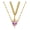 Pink, variant on Couple Necklace Cubic Zirconia Heart Matching Necklace Romantic Through The Heart Couple Jewelry for Him Her Valentine's Day Gift