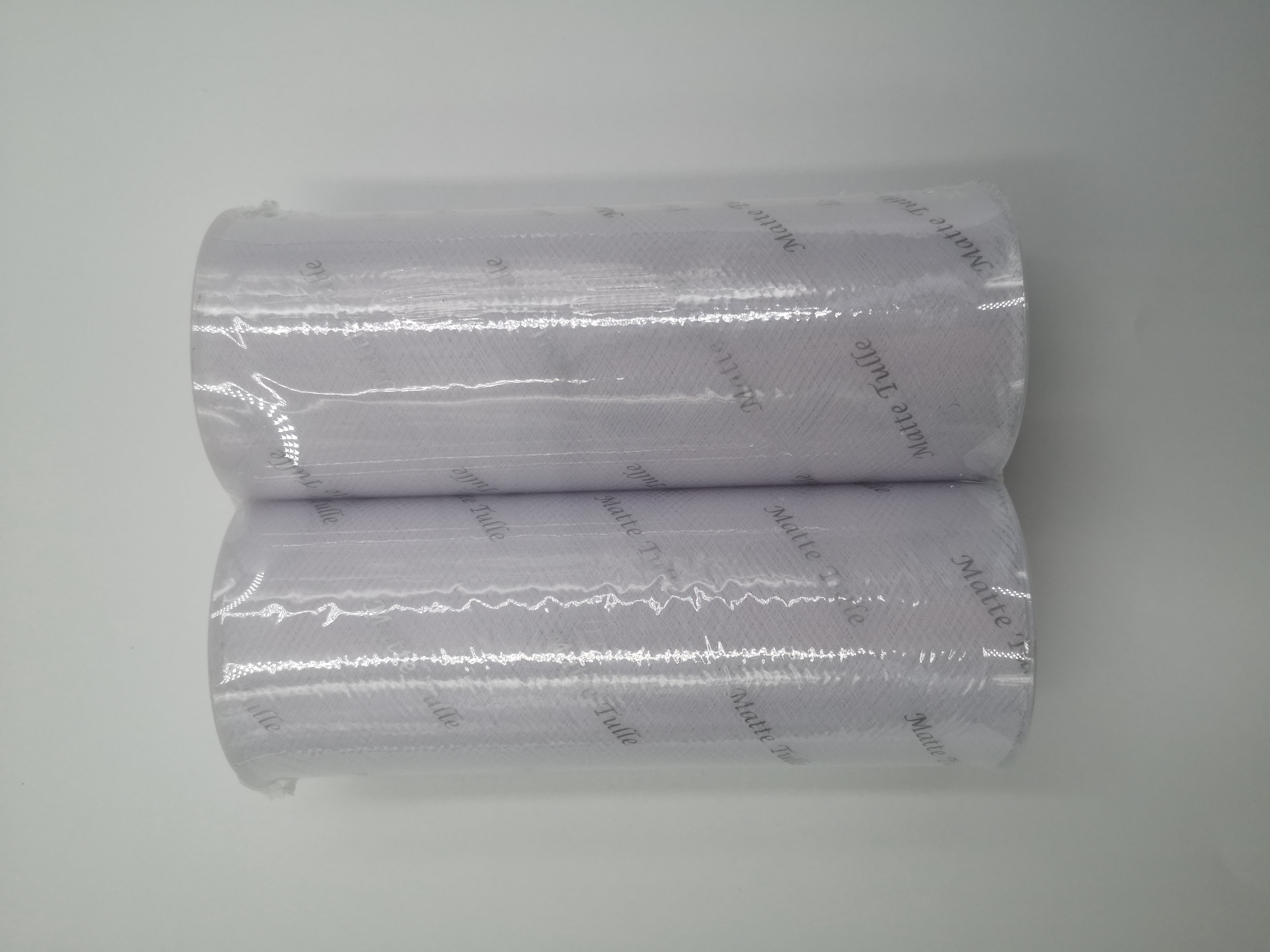 (2 pack) Fuzhou Unbrand 6" 25Yd White Matte Tulle Fabric,100% Polyester by the Bolt