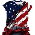 thumbnail image 5 of Qingpeng 4th of July Patriotic T Shirts for Women Summer Star Print Shirts Women's Independence Day Short Sleeve Casual Tee Tops, 5 of 6