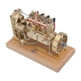 thumbnail image 6 of 12CC Vertical 4-Cylinder Gasoline Engine Model with Water Cooling & Mechanical Governor – Vintage Brass Internal Combustion Engine for Display & DIY Gifts, 6 of 6