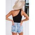 thumbnail image 3 of Women's Black One Shoulder Sleeveless Crop Top, 3 of 14