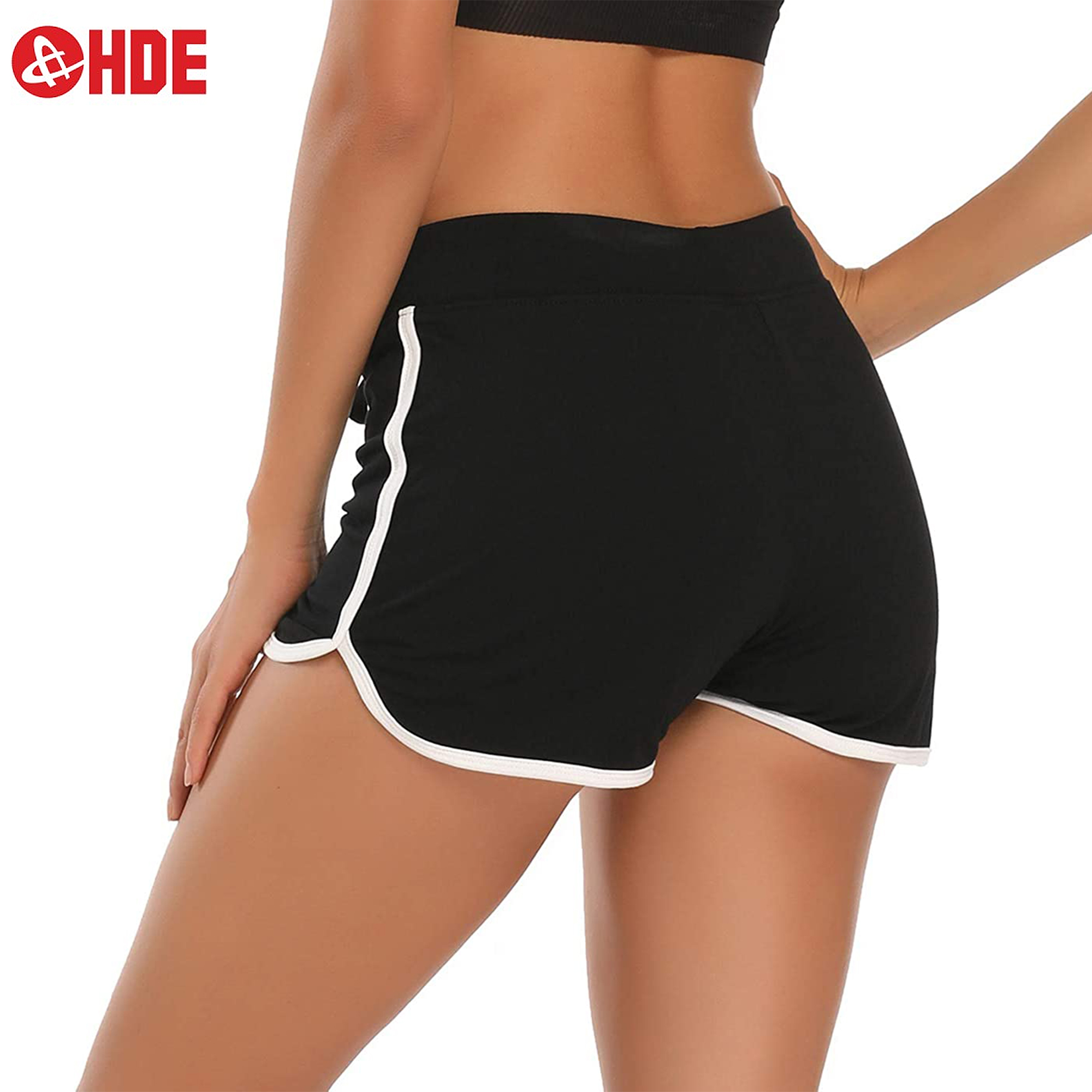 HDE Women Dolphin Shorts Running Workout Clothes Black Small - image 4 of 9