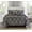 Basalt Gray, variant on Elegant Comfort 10pc Bedding-in-a-Bag Infinity Design Comforter Set, Ultra Soft Bed Set Featuring Decorative Pillows and Fitted Sheet , Storage Pockets, Infinity Comforter, Full/Queen, Opal White