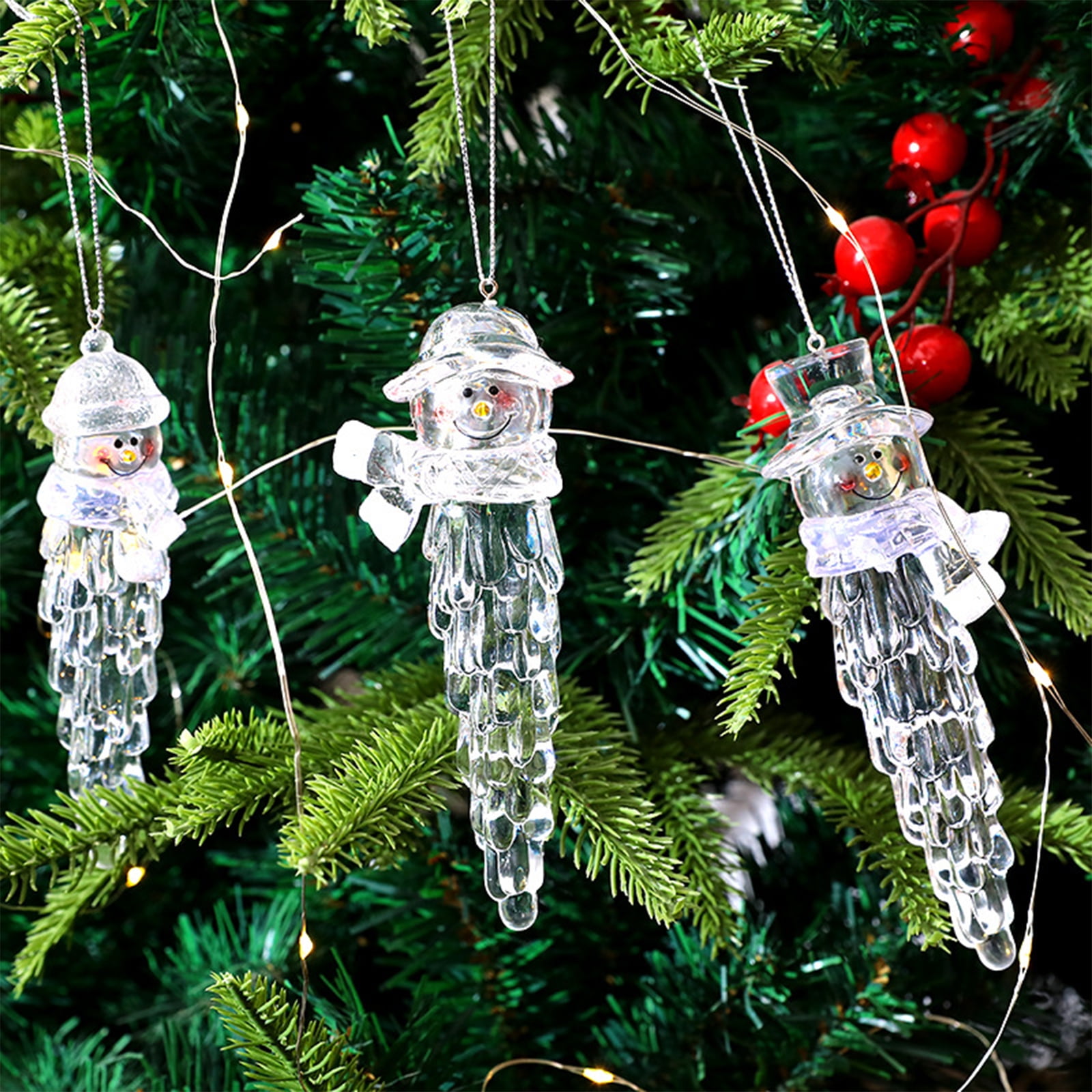 Set of 12 Icicle Vintage Christmas Tree Decorations Xmas Ornaments Hanging 14cm Set of 12 Icicle Vintage Christmas Tree Decorations Xmas Ornaments Hanging 14cm
