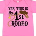 thumbnail image 4 of Inktastic Yes, This is My 1st Rodeo Cowboy Hat with Pink Band, Lasso Girls Baby Bodysuit, 4 of 5