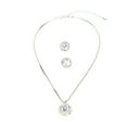 thumbnail image 1 of Conjunto de joyería Jadeshay brillante para mujer con Collar y pendientes de aleación, 1 of 8