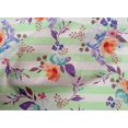 thumbnail image 4 of oneOone Cotton Cambric Fabric Stripe|Watercolor Leaves & Peony Floral_Printed Craft Fabric BTY 56 Inch Wide, 4 of 4
