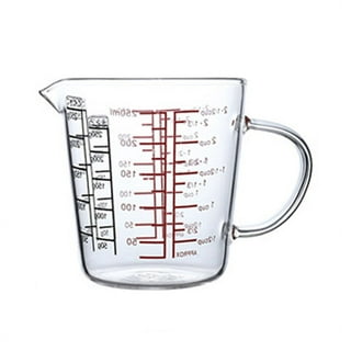 Crystalia Glass Liquid Measuring Cup, Small Measuring Pitcher, Angled  Design Borosilicate Measure Jug with Measuring Lines for Kitchen, Oven  Safe, 2